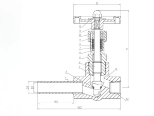 DJ-10P.21.01 (02, 03) Клапан запорный криогенный с коротким штоком