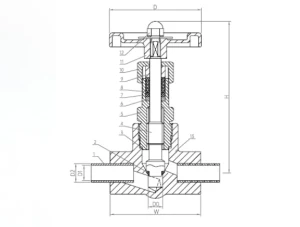 DJ-10P.23.01 (02) Клапан запорный криогенный с коротким штоком