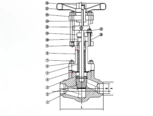 WJ61Y-63 (DN 32) Запорный клапан с сильфонным уплотнением
