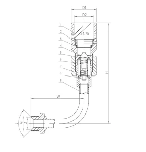 DHJ-10 Штуцер газовозвратный СПГ
