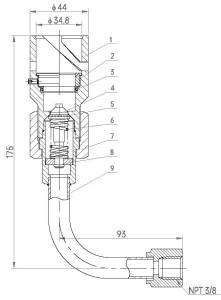 DHJ-10E Штуцер газовозвратный СПГ